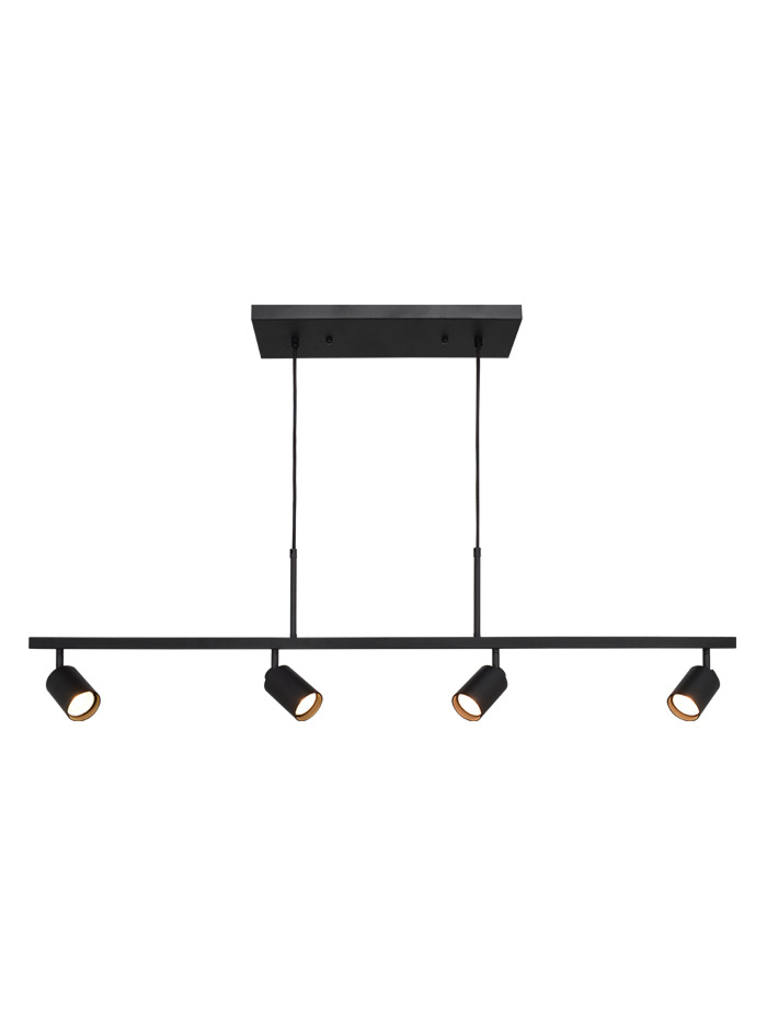 NAXOS hanging lamp 4-light GU10 black - Hanglampen