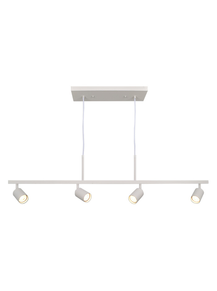 NAXOS 4-light GU10 white hanging lamp - Hanglampen