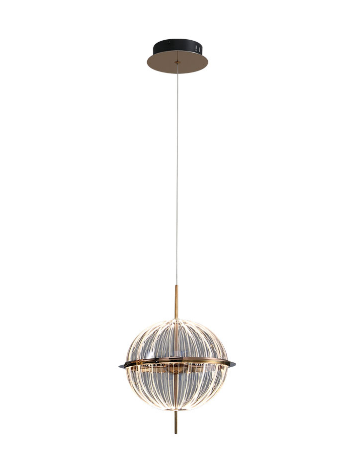 BURANO 1-light hanging lamp 12W 2700K gold d:23cm dimmable - Hanglampen