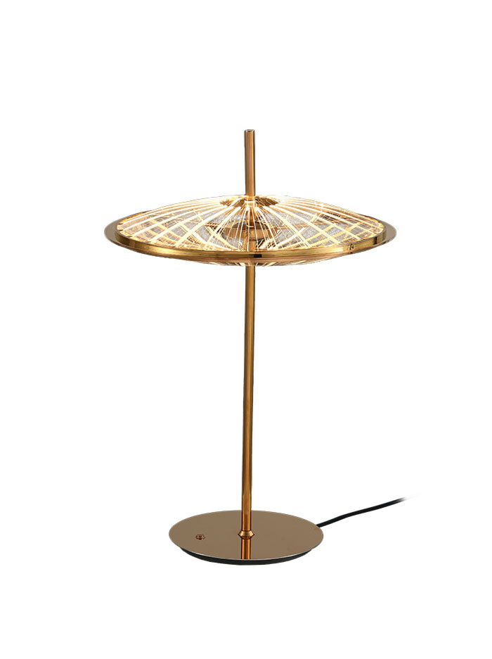 BURANO table lamp 1-light 12W 2700K gold d:33cm dimmable - Tafellampen
