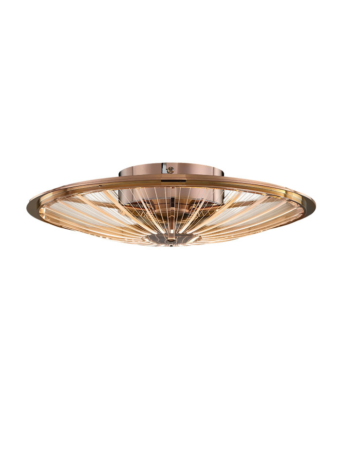 BURANO plafondlamp 12W 2700K goud d:33cm dimbaar - Plafondlampen
