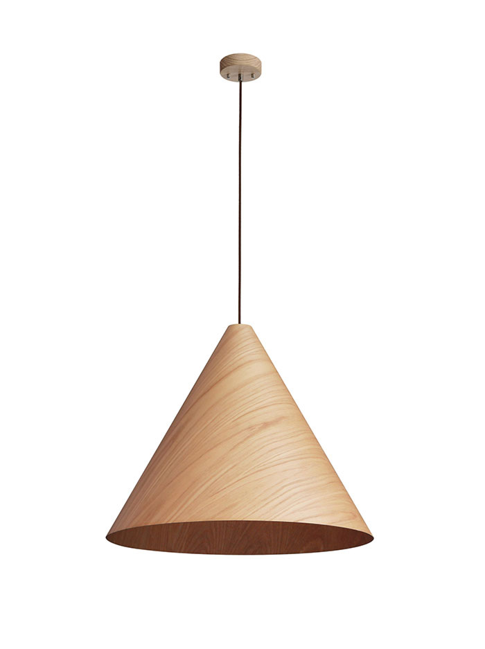 Aldo m hanging lamp E27 oak wood d:33cm