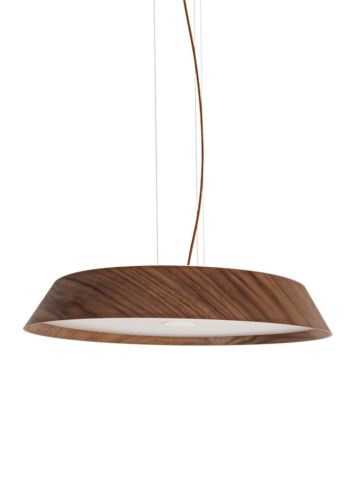 Rino m hanglamp 40W 2700K donker walnoot hout  d:51cm dimbaar