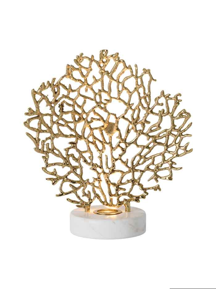 Corallo matt gold/marble table lamp