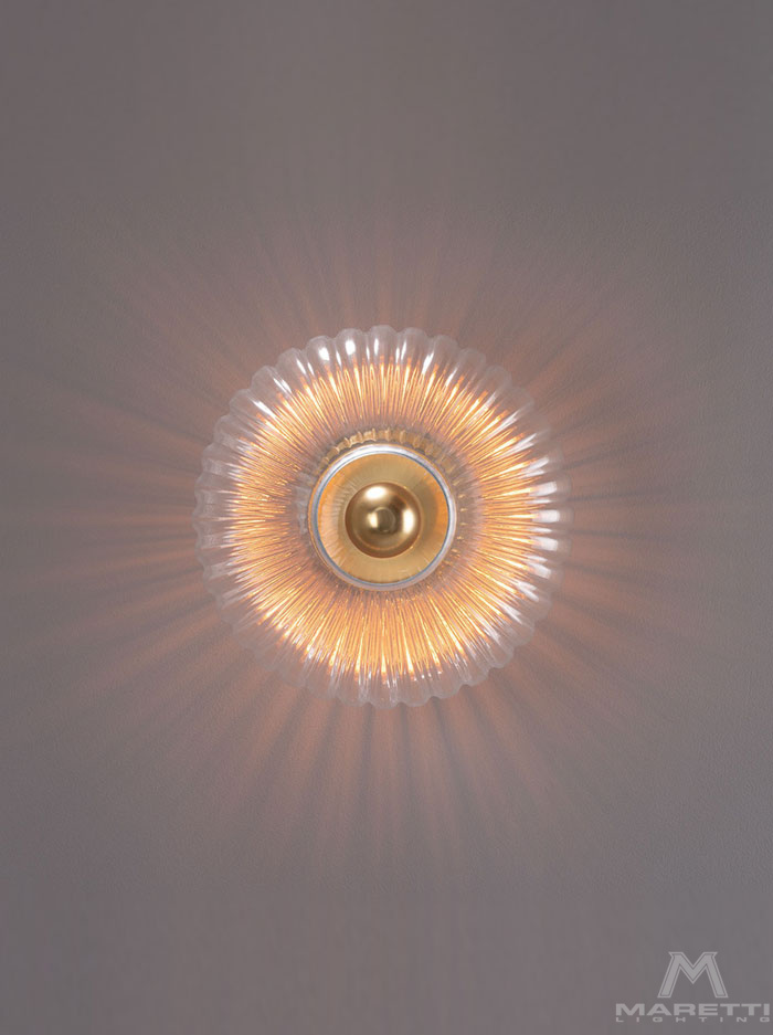 Neith ceiling/wall lamp E27 polished brass