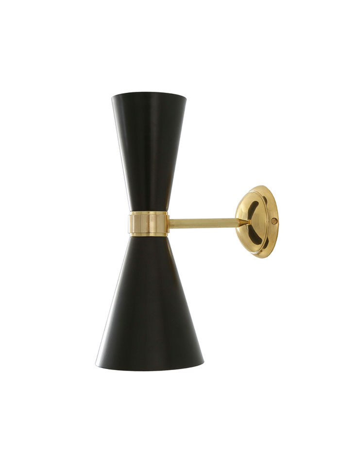 Damiana wall lamp 2x GU10 brass/white