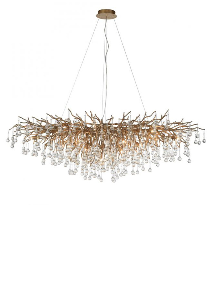 Ghiaccioli hanglamp 15-lichts antiek messing