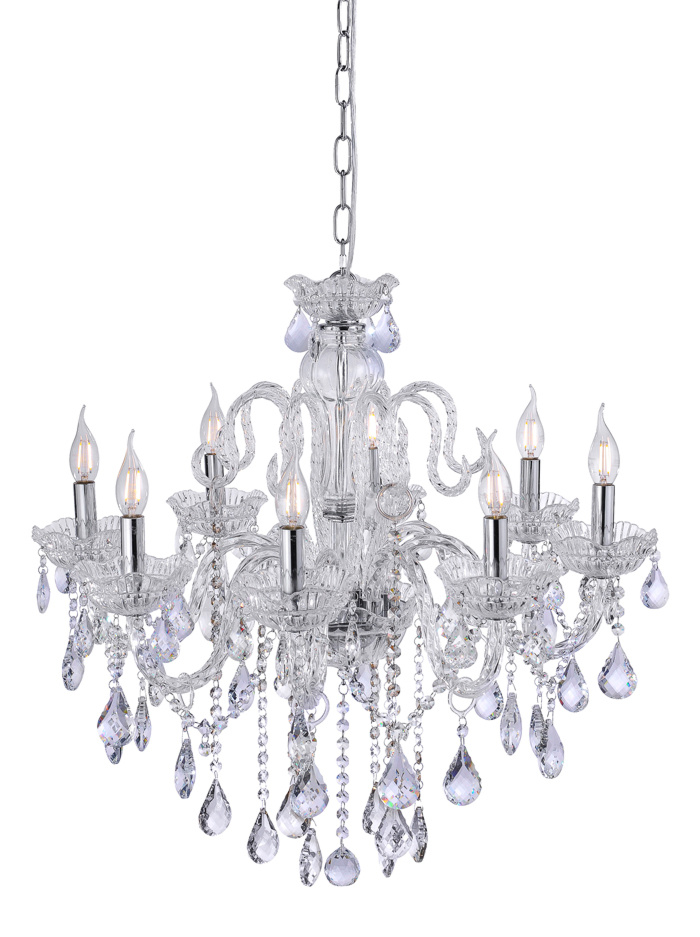 GRAZIOSO hanglamp 8x E14 transparant - Hanglampen