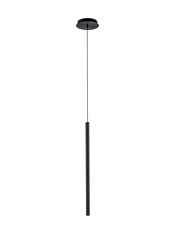 TUBE PENDANT 6W 3000K black - Hanglampen