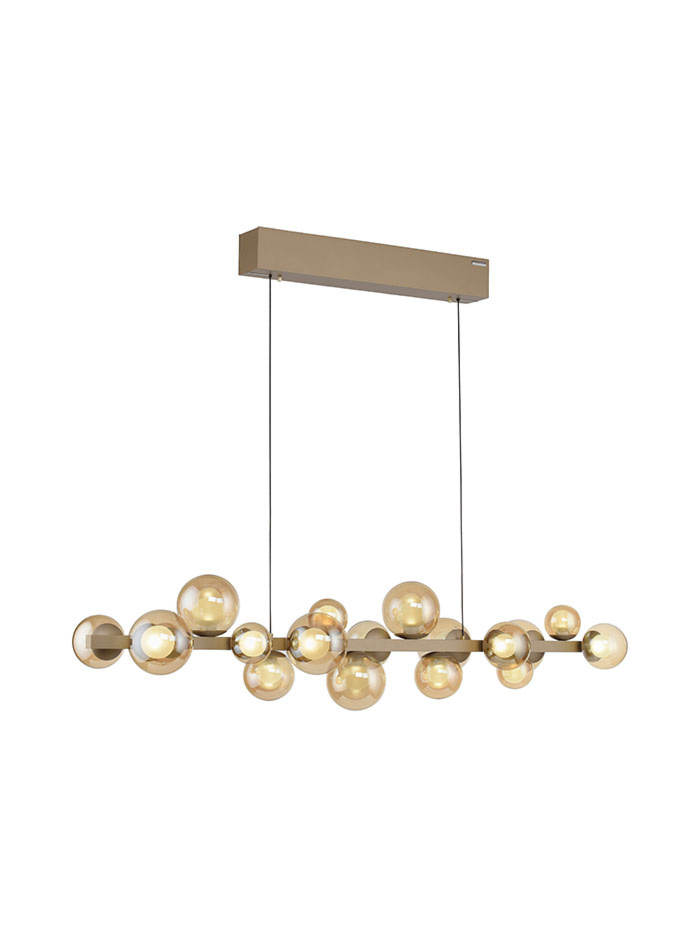 Lumia hanging lamp 45W 18-light bronze/amber l: 120cm lift with remote control