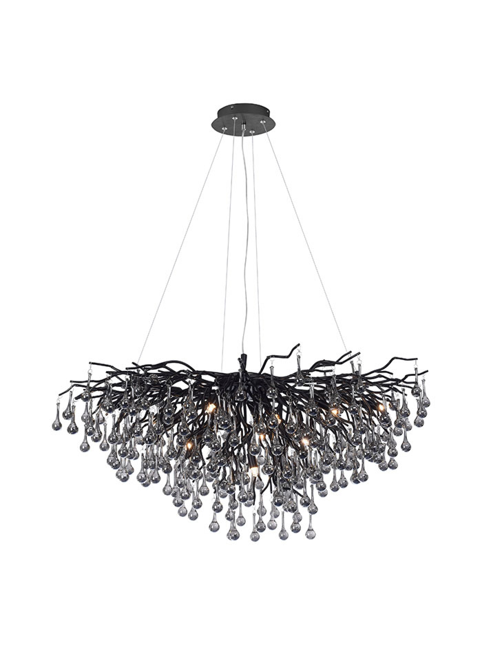 Ghiaccioli 4-light black ceiling light