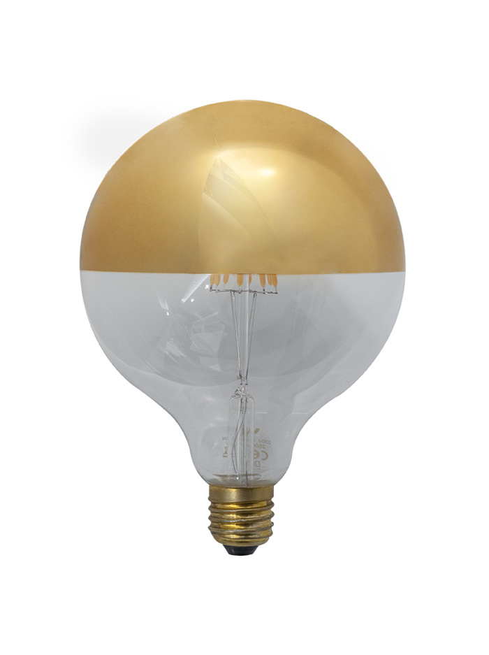 Gold head mirror lamp G125 6.5 W 2500K RA90 - Lichtbronnen