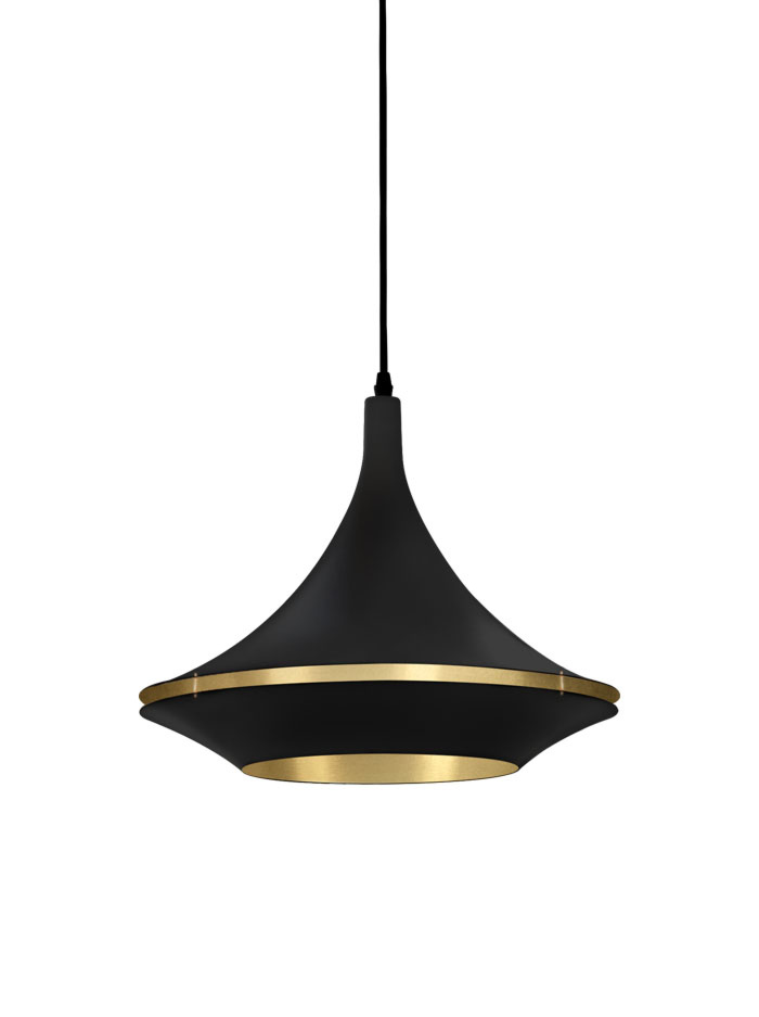 Sliced hanglamp medium zwart/goud ontworpen door Peter Kos - Hanglampen