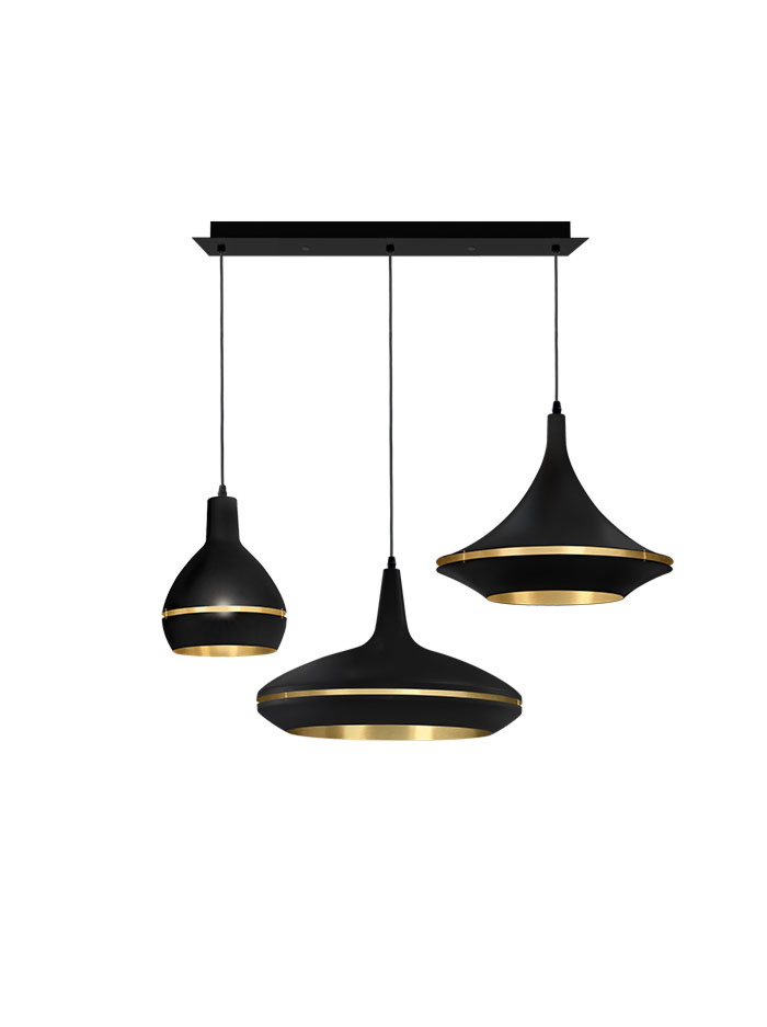 Hala Sliced 3-light rectangular hanging lamp E27 designed by Peter Kos - Hanglampen