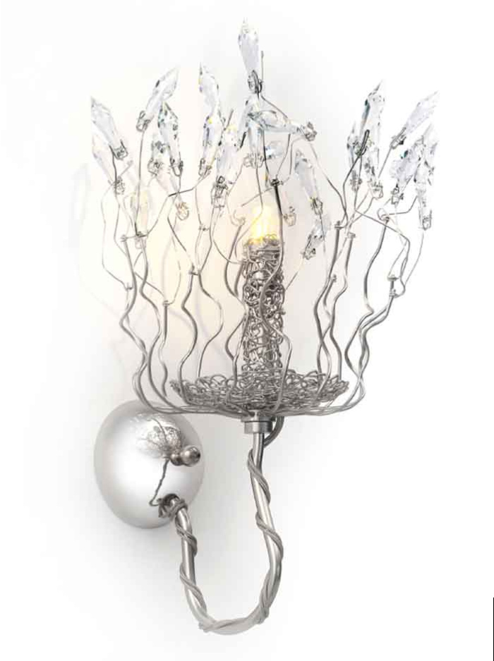 Candles and spirits nickel wall lamp designed by brand van egmond