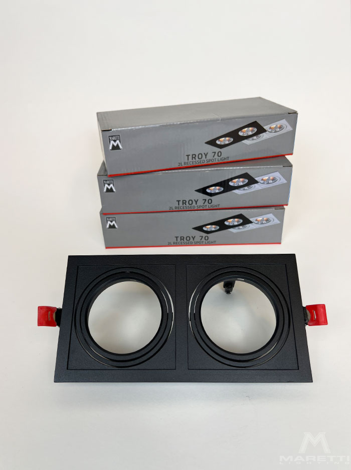 Troy 70 recessed luminaire 2-light black