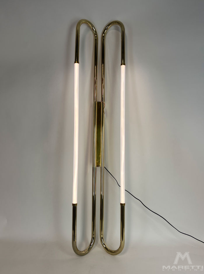 Hugo design wand/plafondlamp goud