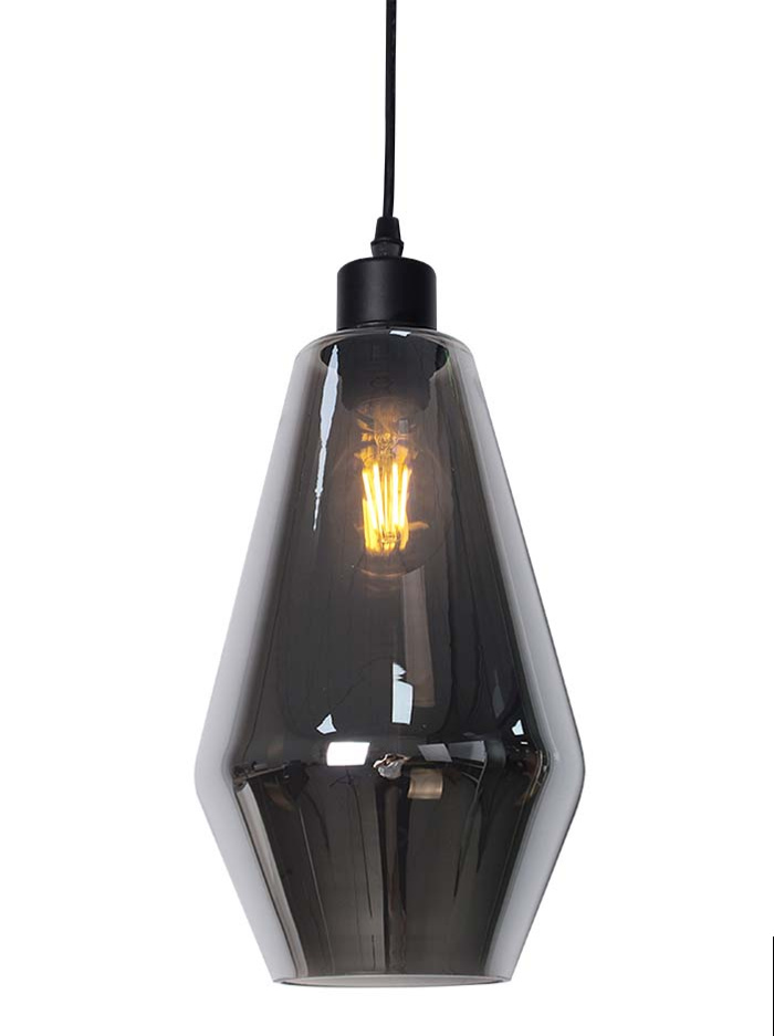 Icosa hanging lamp d: 16.5 cm h: 28 cm smoke