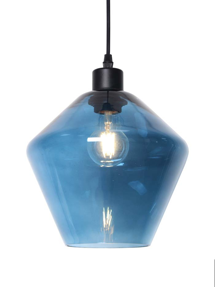 Icosa hanging lamp d: 22.5 cm h: 21.5 cm blue