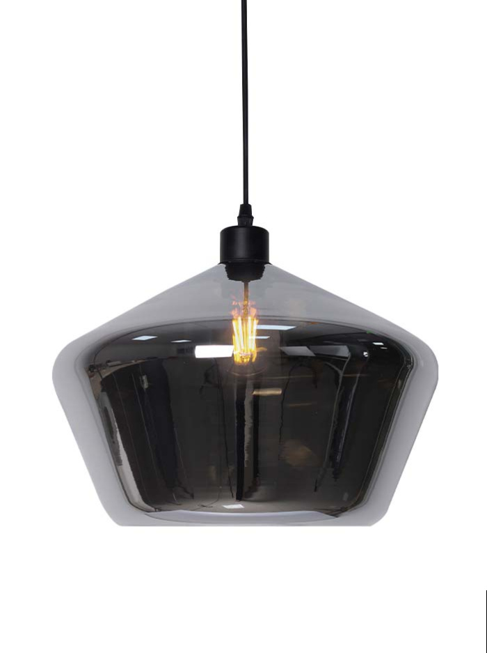 Icosa hanging lamp d: 34 cm h: 22.5 cm smoke