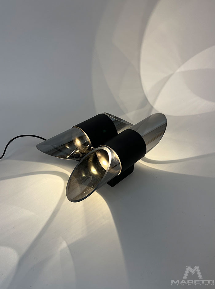 Infinity wall lamp 2-light 12W 1200lm graphite designed by Hans Kuijten
