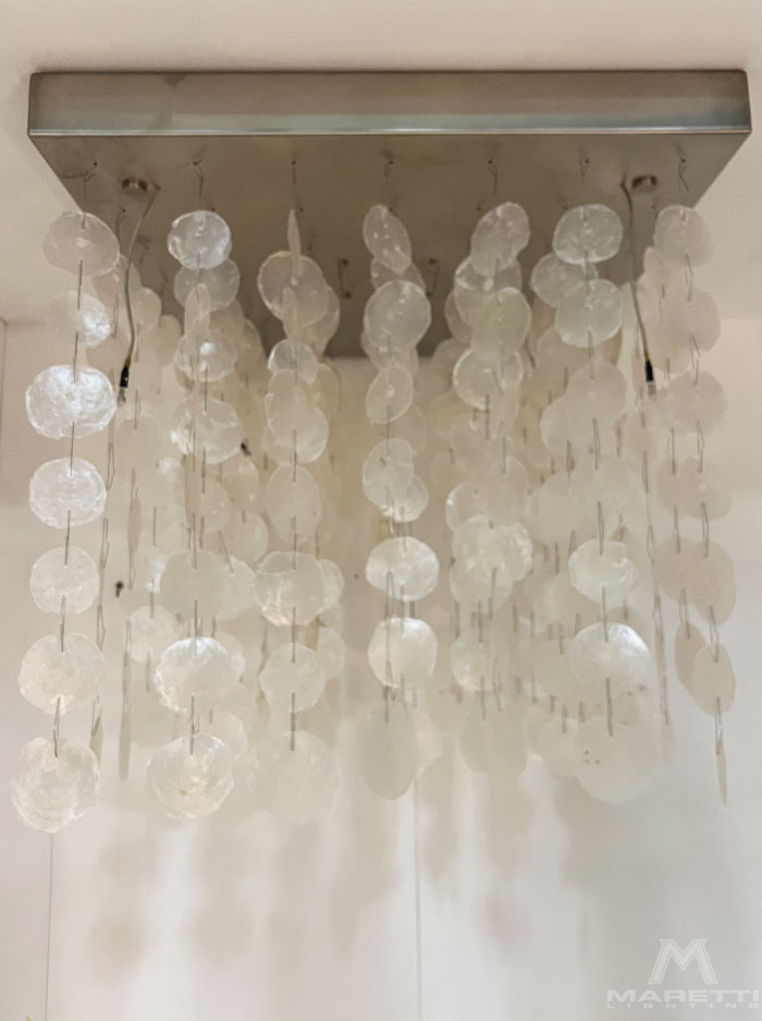 Shell ceiling lamp 70 x 70 cm designed by Robert Kolenik