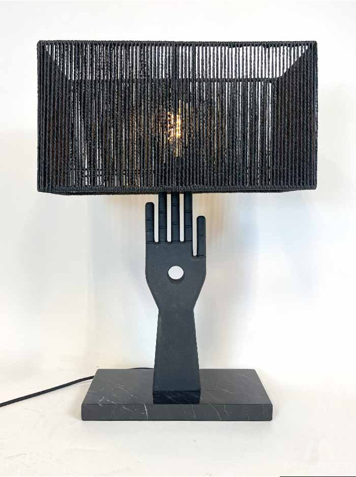Nocturnals hand tafellamp E27 zwart ontworpen door Monique Des Bouvrie