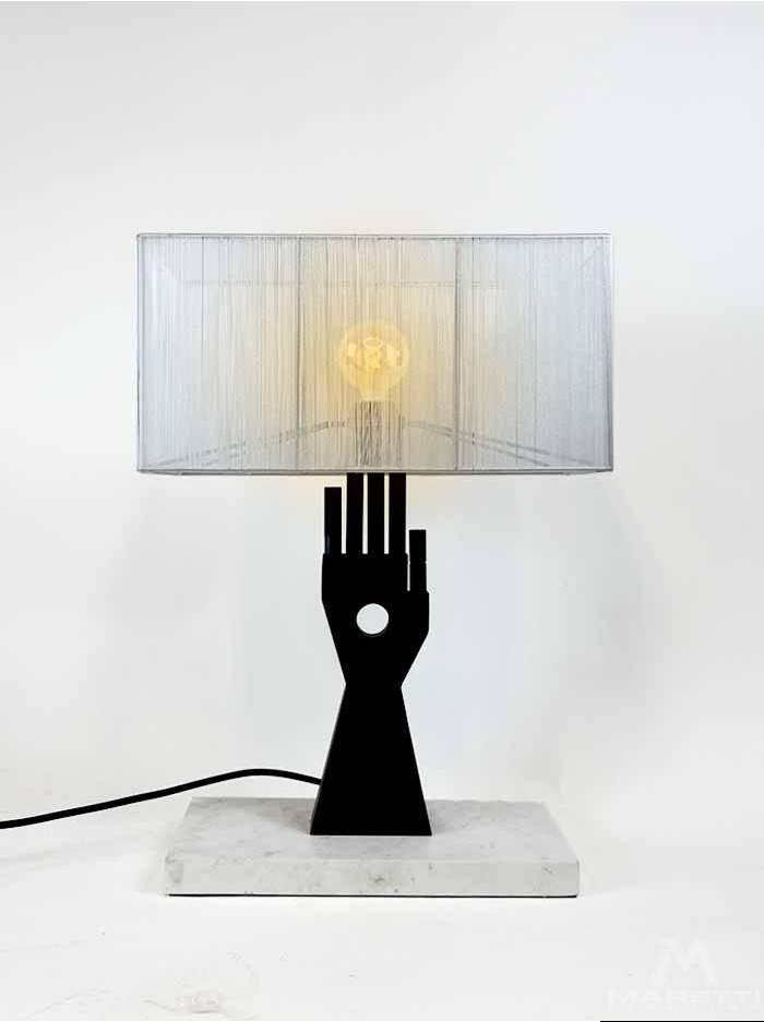 Nocturnals hand tafellamp E27 wit ontworpen door Monique Des Bouvrie