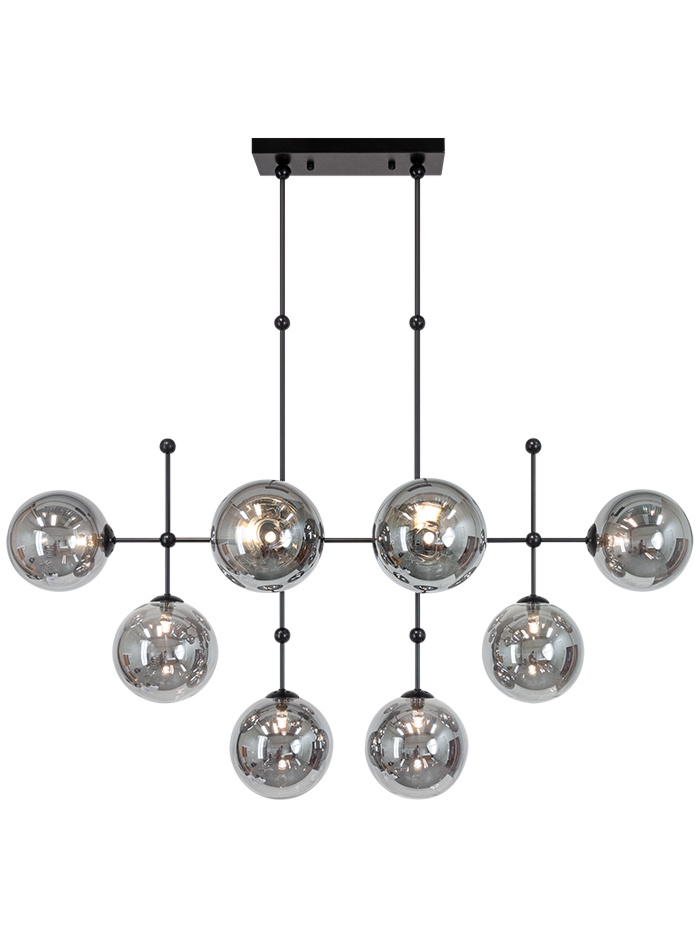 Stellar 10-light hanging lamp G9 smoke