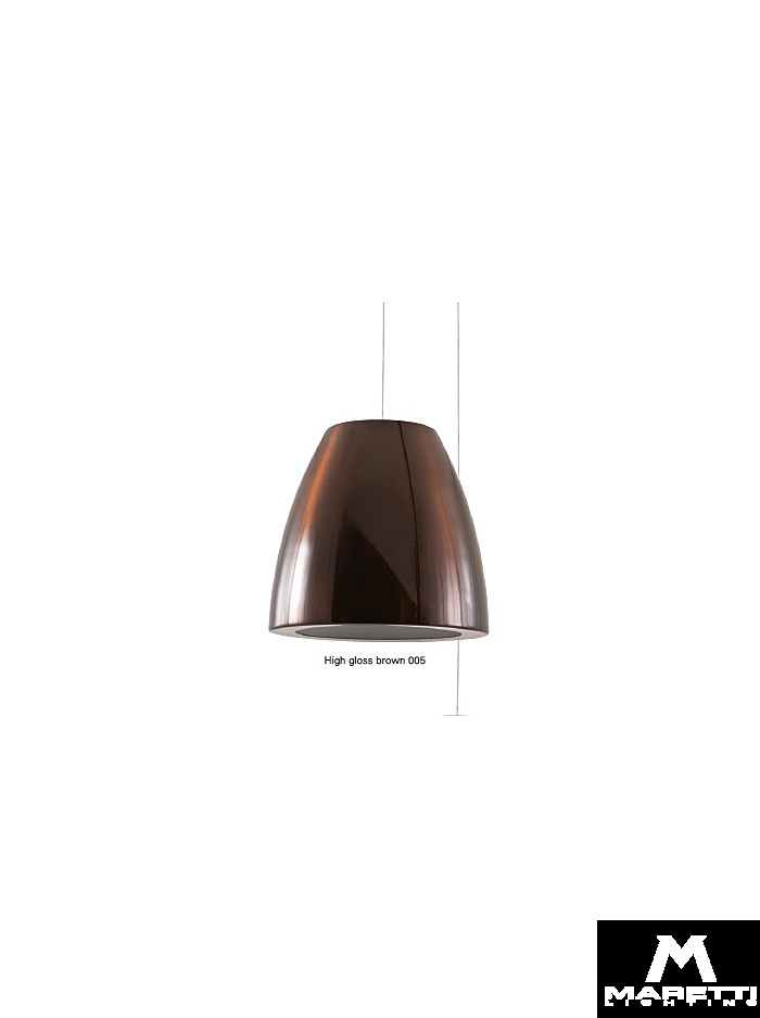 Hala presso hanging lamp E27 75W high gloss brown