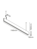BEAM pendant light L:1165mm white - Hanglampen