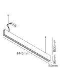 BEAM hanglamp L:1445mm wit - Hanglampen