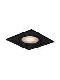 TROY 50 inbouwspot complete set zwart, inclusief lichtbron en lamphouder - Inbouwspots