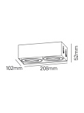 PORTOFINO 70 XS 2-light champagne built-in luminaire - Inbouwspots