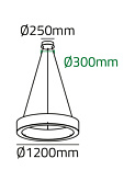 ZERO hanglamp 120cm 73W brons - Hanglampen