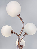 Vernazza tafellamp G9  5-lichts geschuurd messing met opaal glas