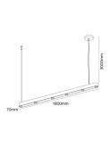 ASTOR STRAIGHT hanglamp L:1800mm 6x 6W brons Designed By Brands-Concept - Hanglampen