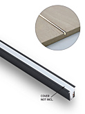 WOOD inbouw profiel 3 meter zwart - Profielen Wood-LED UP