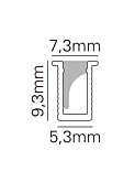 WOOD inbouw profiel 3 meter zwart - Profielen Wood-LED UP