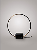 RING tafellamp 14W messing met zwart marmer voet - Tafellampen