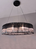 Puglia hanglamp 10x G9 zwart + smoke glas d:70cm