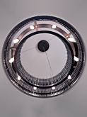 Puglia hanglamp 10x G9 zwart + smoke glas d:70cm