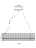 Puglia hanglamp 10x G9 zwart + smoke glas d:70cm