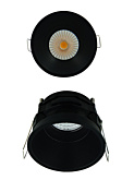 Verona 50 recessed spot set 2700K black including GU10 lamp holder and GU10 light source
