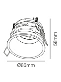 Verona 50 recessed spot set 2700K black including GU10 lamp holder and GU10 light source