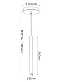 TUBE PENDANT 6W 3000K black - Hanglampen