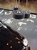 Compound hanging lamp 10 inch designed by Peter Kos