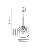 Compound hanging lamp 10 inch designed by Peter Kos