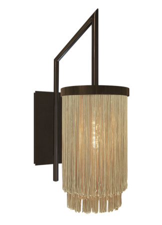 Fringes wandlamp 1-lichts mat zwart ontworpen door Patrick Russ