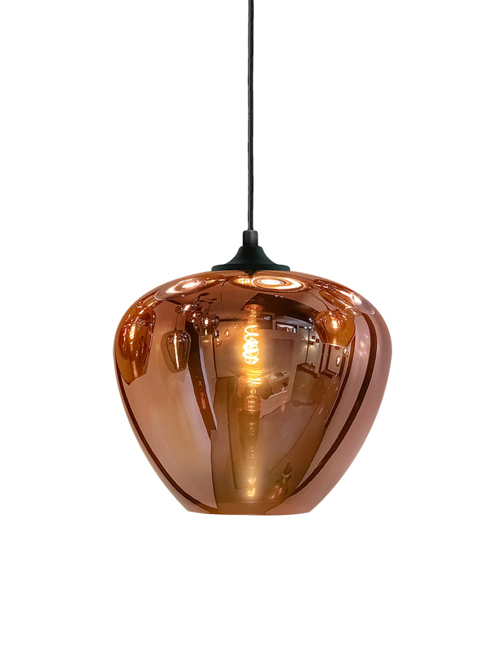 TULIP hanglamp 1-lichts met een diameter van 20 centimeter in Copper kleur